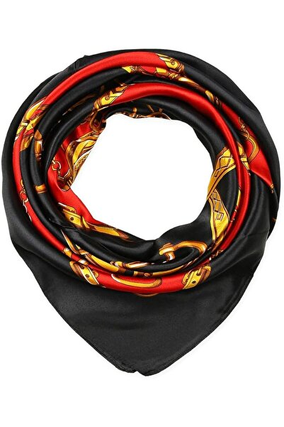 GENERAL corciova 35 x 35 Large Square Hair Scarf for Women Silk Like Curly He...