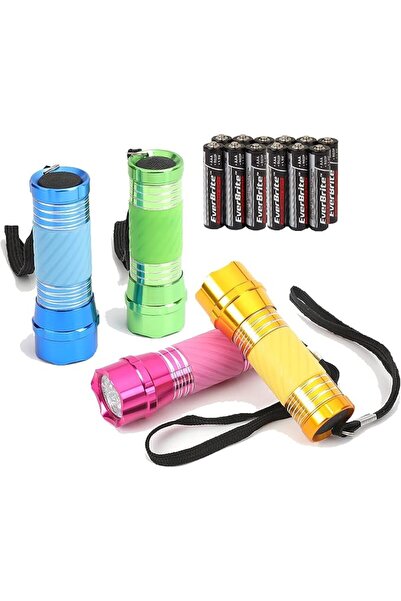 EVERBRITE 4-Pack Glow-in-Dark Mini LED Flashlight Portable Compact Gifts | Se...