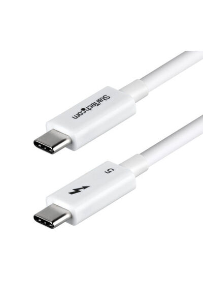 startech Καλώδιο Thunderbolt 240W Λευκό 0.8μ (TBLT5MM80CM240WWH)