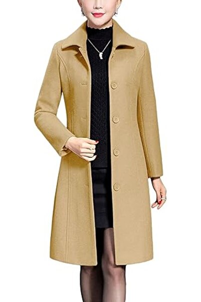 GENERAL Jenkoon Women's Wool Trench Coat Winter Long Thick Overcoat Walker Coats