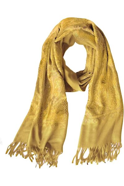 Urban CoCo Women's Embroidered Oversize Tassel Shawl Scarf