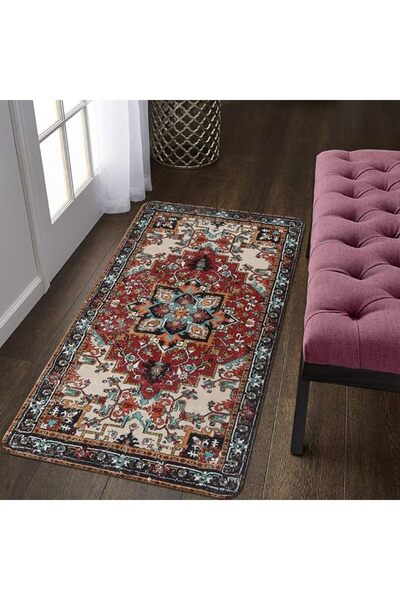 GENERAL Lahome Collection Traditional Oriental Area Rug - 2’x3’ Washable Smal...