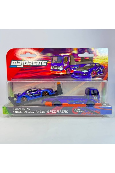 Majorette Jdm Legends Tuning Transporter Isuzu NPR - Nissan Silvia S15 Specra...