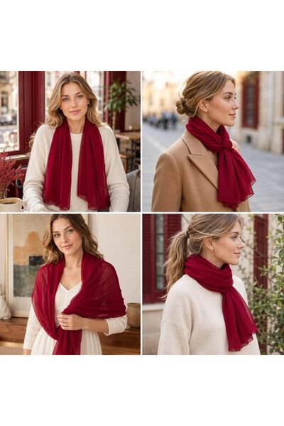 YOUR SMİLE for Women Lightweight Breathable Solid Color Soft Chiffon Long Fas...