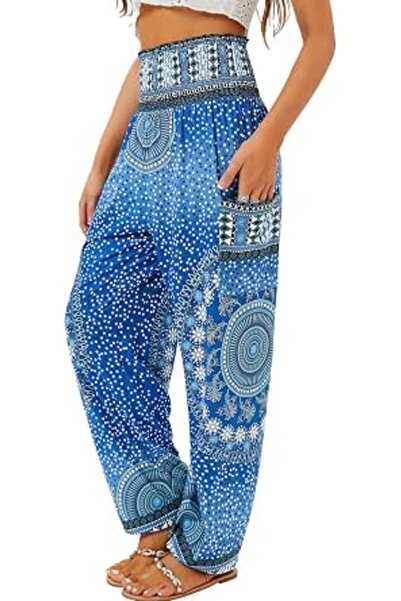 GENERAL QIANXIZHAN womens Boho Palazzo Slacks