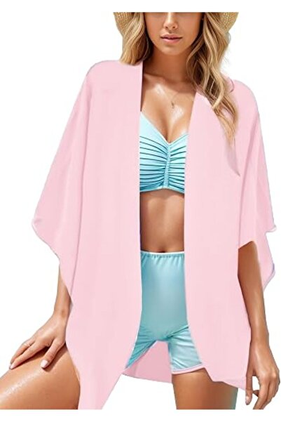 Moss Rose Women's Beach Kimono Coverup Sheer Chiffon Cover Ups, Casual Loose ...
