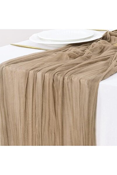 GENERAL Socomi Cheesecloth Table Runner 10ft Gauze Boho Rustic Dusty Pink Che...