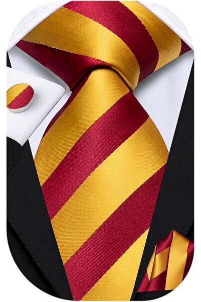 Dubulle Mens Paisely Silk Tie for Men Necktie and Pocket Square Set
