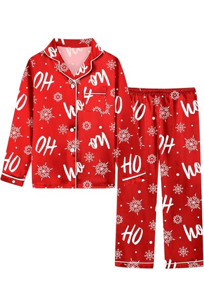 GENERAL Schbbbta Girls Boys Satin Pajamas Set, 2Piece Silk Nightwear Button-D...