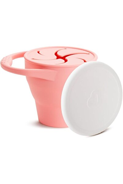 Munchkin C'est Silicon snack catcher with lid, BPA Free Silicone snack holder...