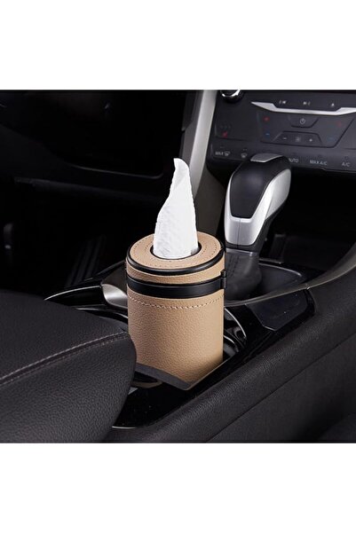 HONPOLO Car Tissue Box Cylindrical Armrest Box Leather Car Paper Box Set Mult...