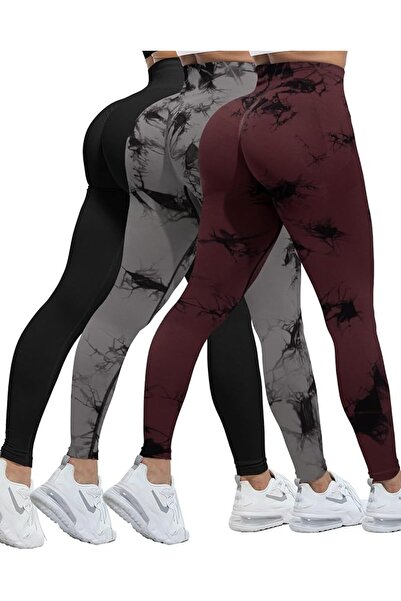 CHRLEISURE Chrisure Women's Gym Leggings Seamless Compression High Waist Tumm...