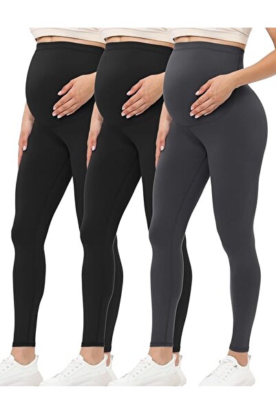 GENERAL Buttergene Women's Maternity Leggings Over The Belly Maternity Yoga P...
