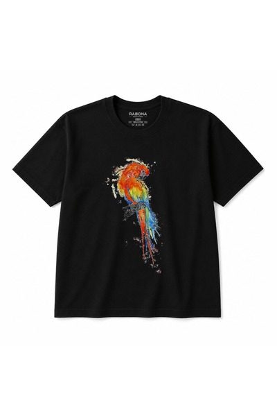 Rabona Fashion Watercolor Tropical Parrot Breeze Printed Unisex T-Shirt