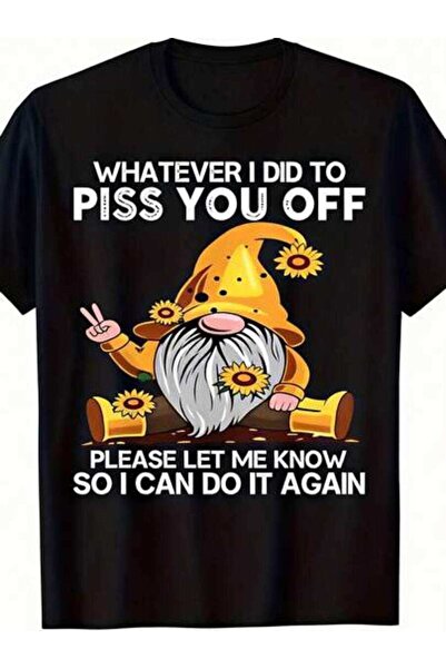 23ERVA Men's Summer Outfits, Funny Vintage T-Shirt With Sunflower Gnome Sarca...
