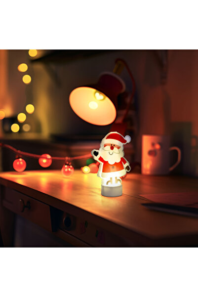 Alista Home Decorațiune LED, Moș Crăciun, alb cald, ornament luminos cu baterii