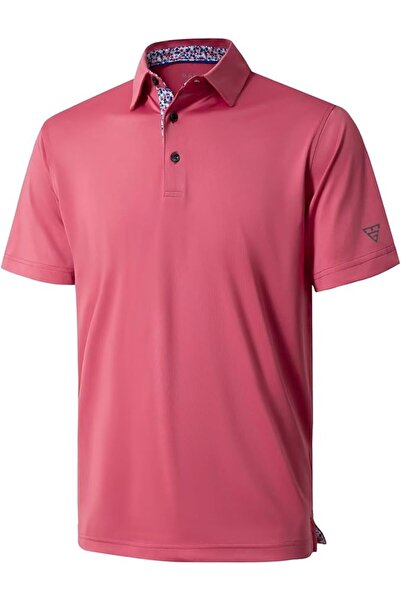 M MAELREG Men's Golf Polo Shirts Short Sleeve Striped Performance Moisture Wi...
