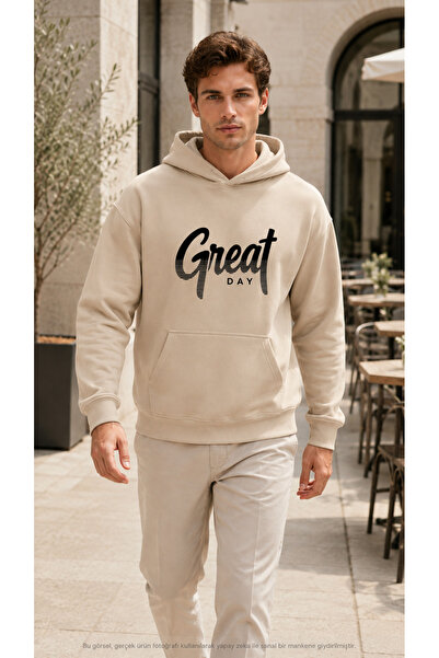TREND EMMODA Men's Great Day Motto Casual Stylish Basic Sweatshirt
