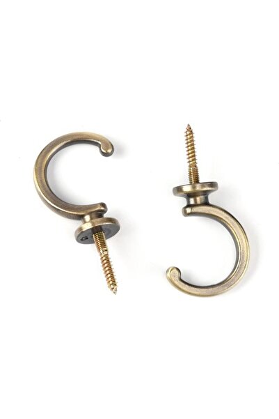 STARSTAR C-type screw hooks, metal screw hooks, ceiling hooks, bronze-colored...