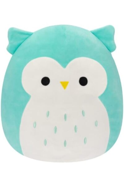 Squishmallows Winston Owl Stuffed Animal, 12-Inch Size, Teal