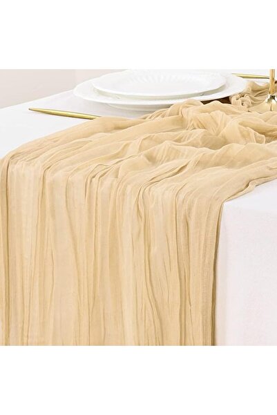 GENERAL Cheesecloth Table Runner 13.3ft Boho Gauze Cheese Cloth Table Runner ...