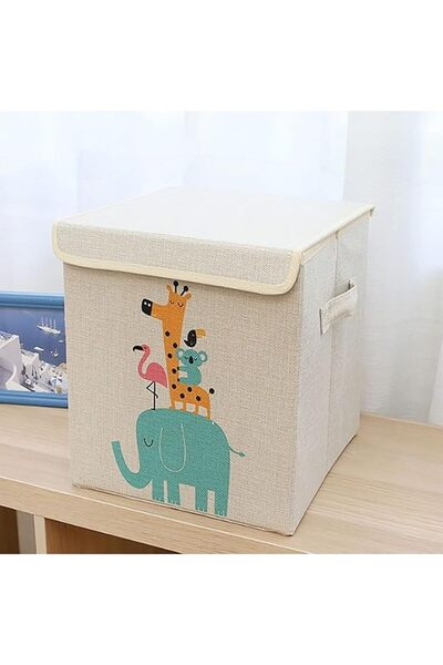 Paporich Foldable Storage Box With Lid, Baby Toy Box, Large Non Woven Contain...