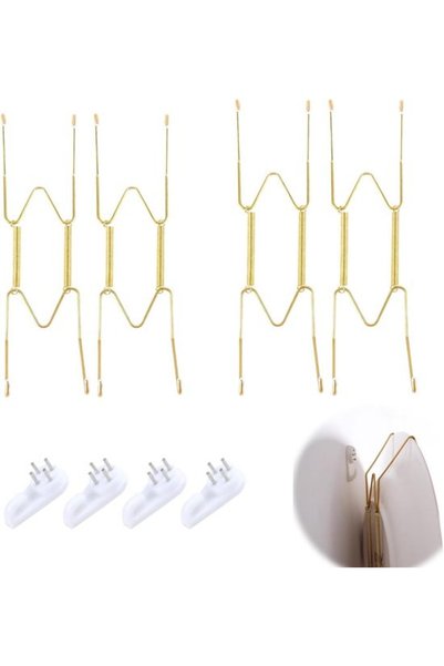 Morvena Picks Cârlige pentru plăci invizibile - 4 piese - XL - 22,4 cm - auri...
