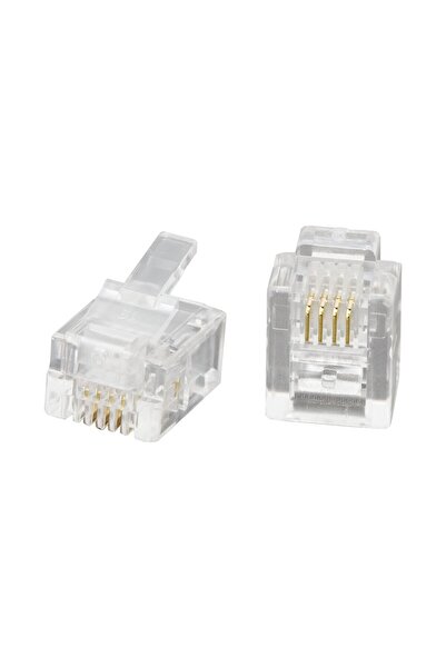 Alista Home Mufă modulară RJ11 6P4C pentru telefon, conector de telecomunicaț...