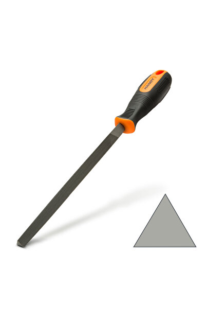 Alista Home Triangular file for metal, 200 mm with ergonomic handle, double c...