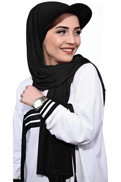 KASTWAVE Women One Piece Hijab Baseball Cap 2 in 1 Sun Protection Chiffon Hij...