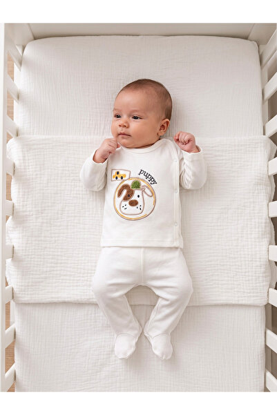 Elbebek Baby Embroidered Newborn Booties Set