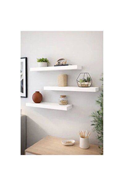 3'lü Mdf Duvar Rafı