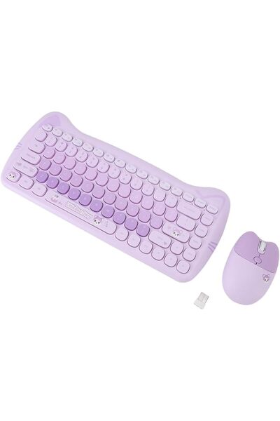 Plyisty 2.4G Wireless Gaming Keyboard and Mouse Combo, 84 Keys Ergonomic Desi...