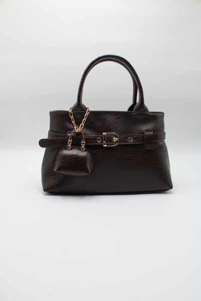 LASSO Women's Belt Detailed Crossbody Bag with Charm Accessories and Lining f...