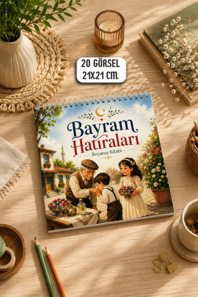 birikiyedi Bayram Hatıraları Boyama Kitabı – Çocuklar ve Yetişkinler İçin Bay...