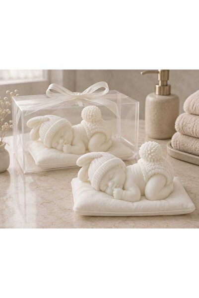 Yaratıcı sanatlar atölyesi Set of 2 Mini Baby Figures Handmade Decorative Spe...