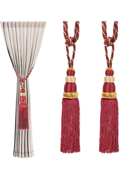 PATIKIL Curtain Tassel Tiebacks, 2 Pack 28" Gourd Shape Curtain Holdbacks Rop...
