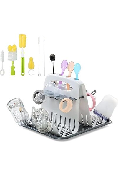 GENERAL Baby Bottle Drying Rack with Tray and Handle, Large Multi-Layer Bottl...