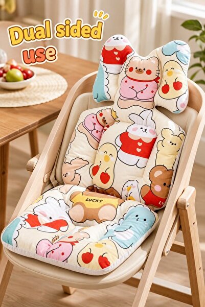 Generic 1Pc Cotton Mesh Reversible Stroller Seat Cushion Shock Absorbing Spin...