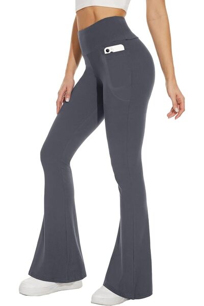 GENERAL Sundwudu Black Flare Yoga Pants for Women-Strechy Soft Bootcut Leggin...