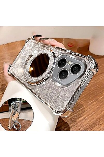 Generic Magnetic Glitter Case for Honor 400 Pro 5G，Camera Lens Protector，Spar...