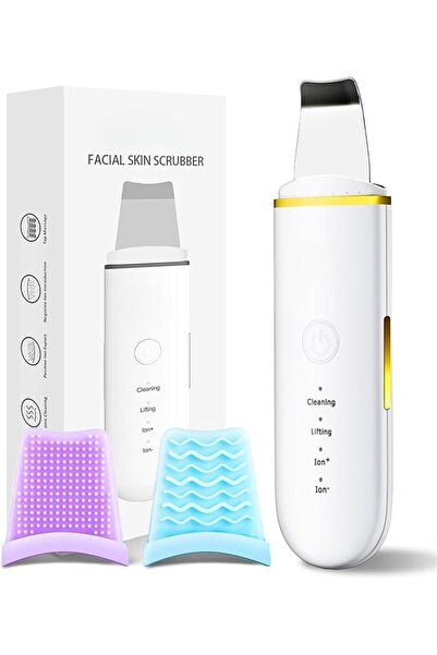 Motimix MOTIM Mini Skin Scrubber with Silicone Cover Facial Scraper, Blackhea...