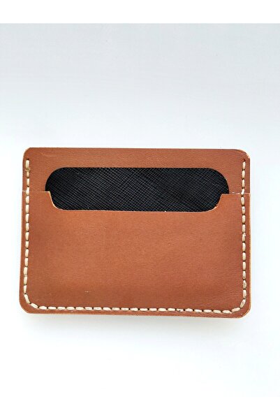 LUNA LUSTER Leather Brown Black Design Men's Card Holder & Wallet