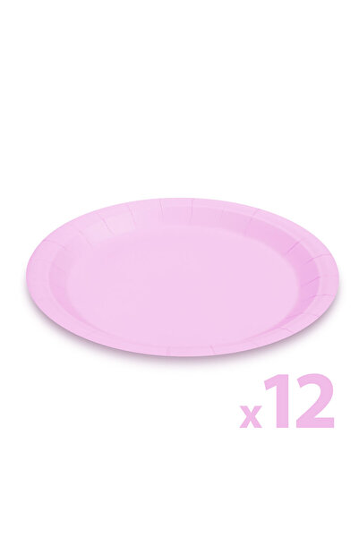 Alista Home Farfurii de carton roz 23 cm, set de 12 bucăți, farfurii de unică...