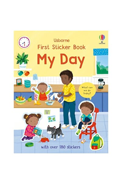 Usborne Детска книжка - Първа книжка със стикери Моят ден