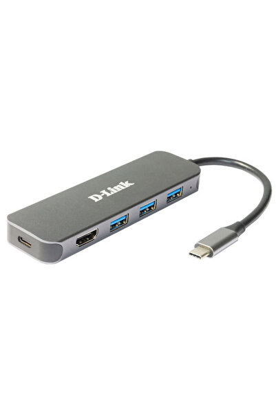 D-Link Σταθμός σύνδεσης USB-C με HDMI 4K PD Γκρι (DUB-2333)