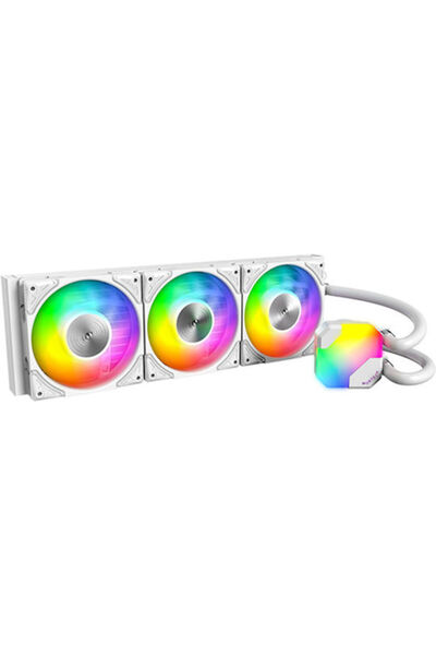 MONTECH Υπερ-ροή Υδρόψυξης AIO CPU με 3 Ανεμιστήρες 120mm και Φωτισμό ARGB Λευκό