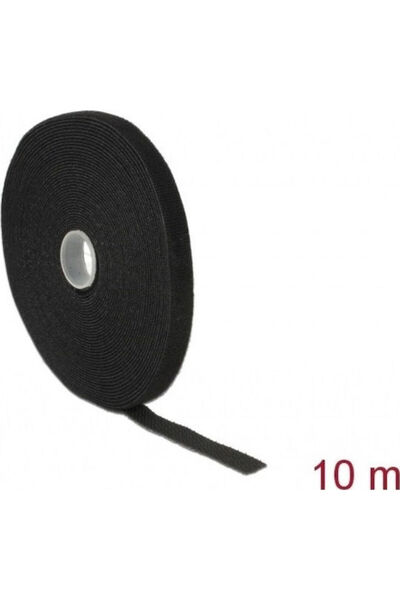 DELOCK Μαύρη Αυτοκόλλητη Ταινία Velcro 13mmx10m 1 τεμάχιο Κωδικός: 18712