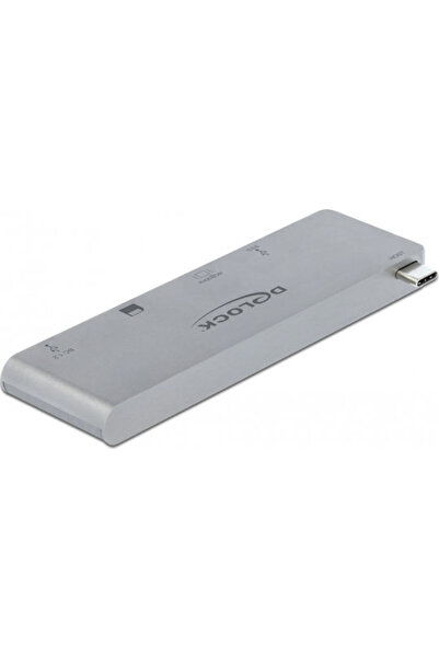 DELOCK Σταθμός σύνδεσης USB-C με HDMI 4K PD Γκρι (87745)