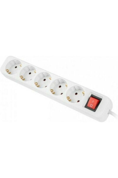 Lanberg Πολύπριζο 2500W 5 Θέσεων με Διακόπτη και Καλώδιο 3μ